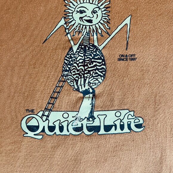 Quiet Life Skeleton Surfer Hoodie Medium Tan/Beige Streetwear 🏄‍♂️ - Picture 8 of 8